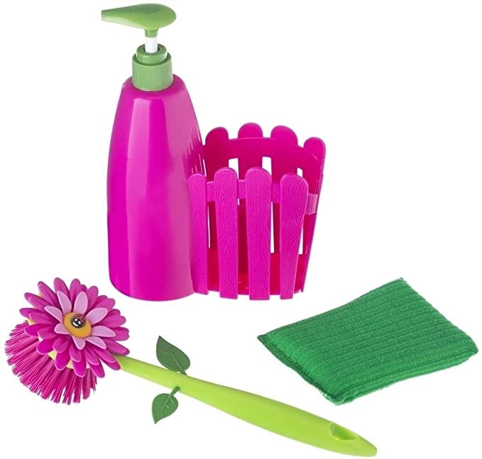 Vigar Flower Power Sink Side Set with Soap Dispenser, 10-1/2-Inches,