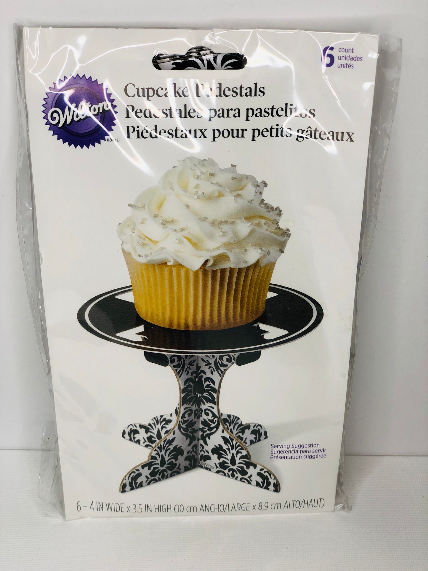 Black and White Wilton Cupcake Pedestal