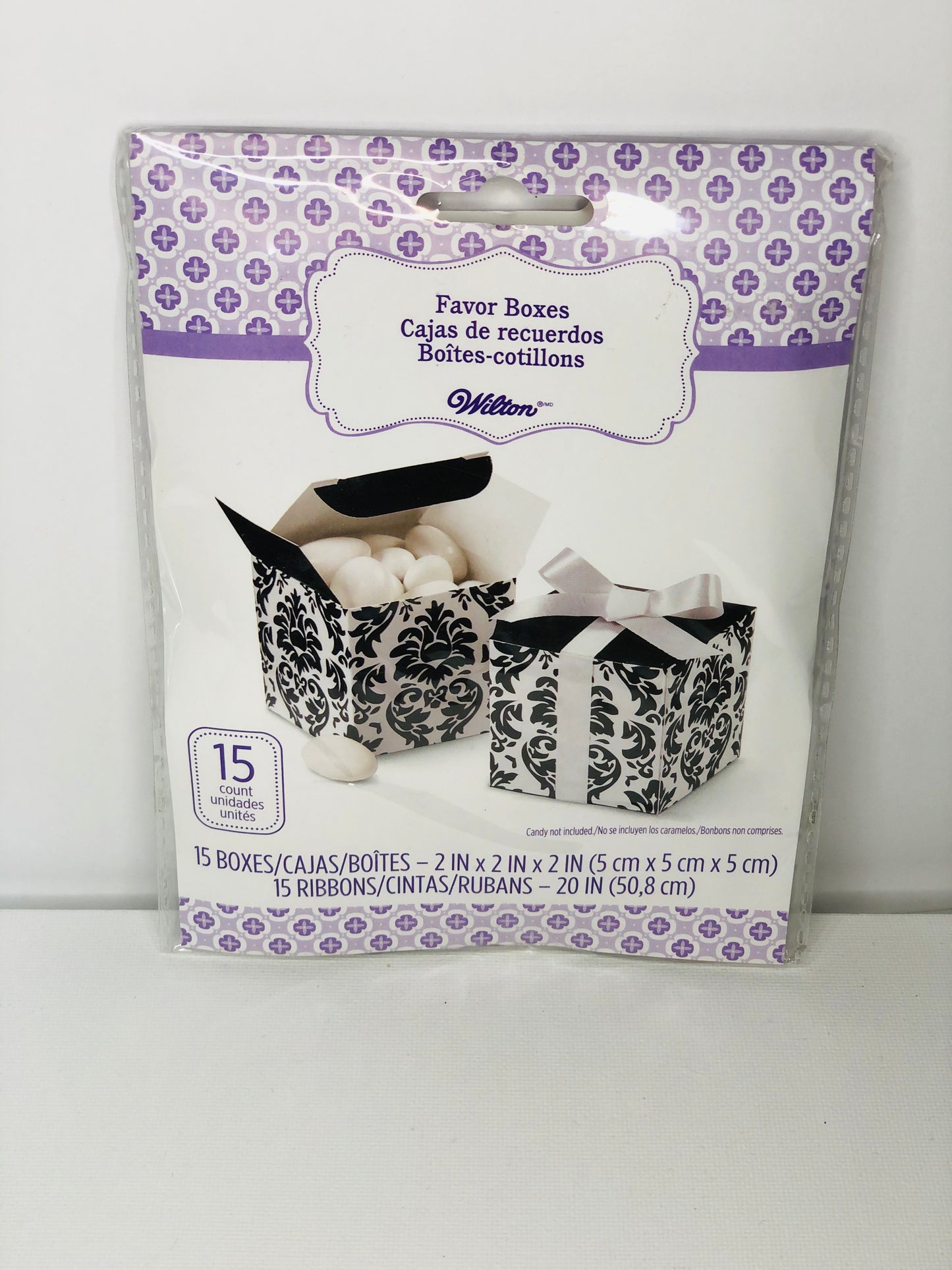 Wilton Favor Square Box Kit - White and Black